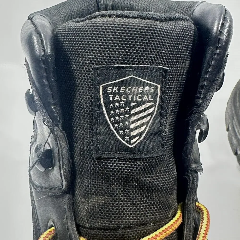 Skechers Tactical RelaxedFit Boots Mens Size 7 Black Leather Waterproof Work